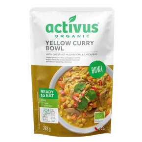 Activus Curry Bowl žlutý s žampiony a cizrnou 283g BLP BIO